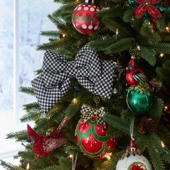MacKenzie-Childs Cozy Cardinal On Ball Glass Ornament| Holiday