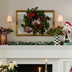 MacKenzie-Childs Cozy Christmas Cardinal 29 Wreath| Greenery & Florals|Outdoor