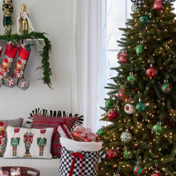 MacKenzie-Childs Cozy Christmas Glass Ball Ornaments, Set of 6| Holiday