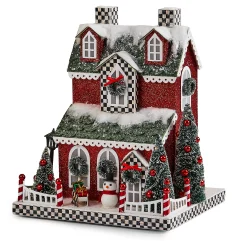 MacKenzie-Childs Cozy Christmas Illuminated Paper House| Room Accents