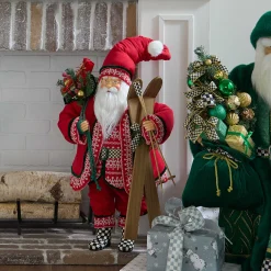MacKenzie-Childs Cozy Christmas Large Santa with Gifts| Holiday|Room Accents