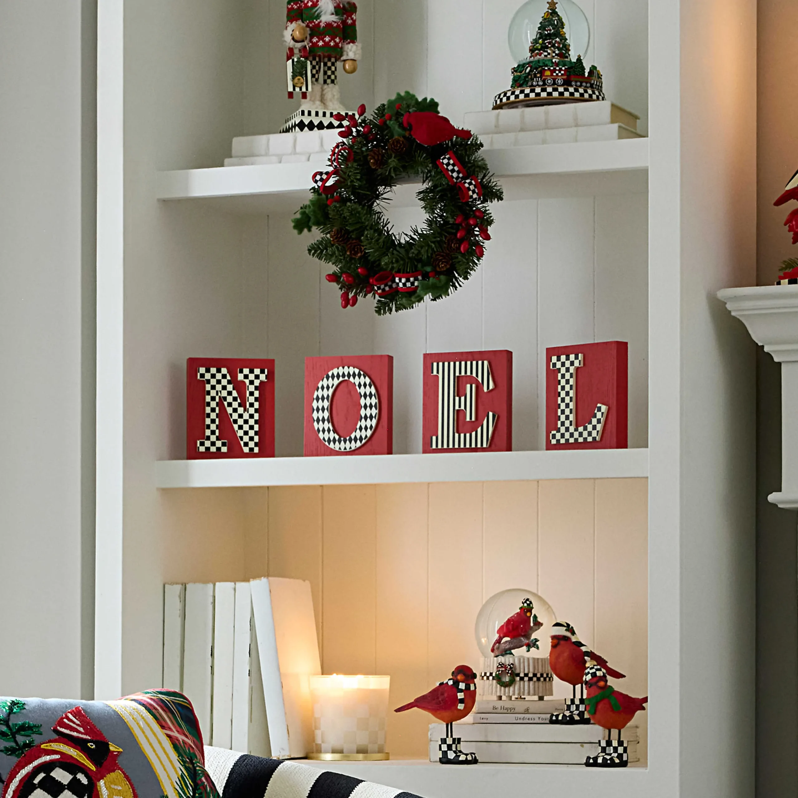 MacKenzie-Childs Cozy Christmas Noel Letter Set| Room Accents