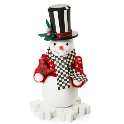 MacKenzie-Childs Cozy Christmas Snowman Nutcracker| Room Accents
