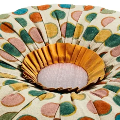 MacKenzie-Childs Croquet Dots Ottoman| Living Room