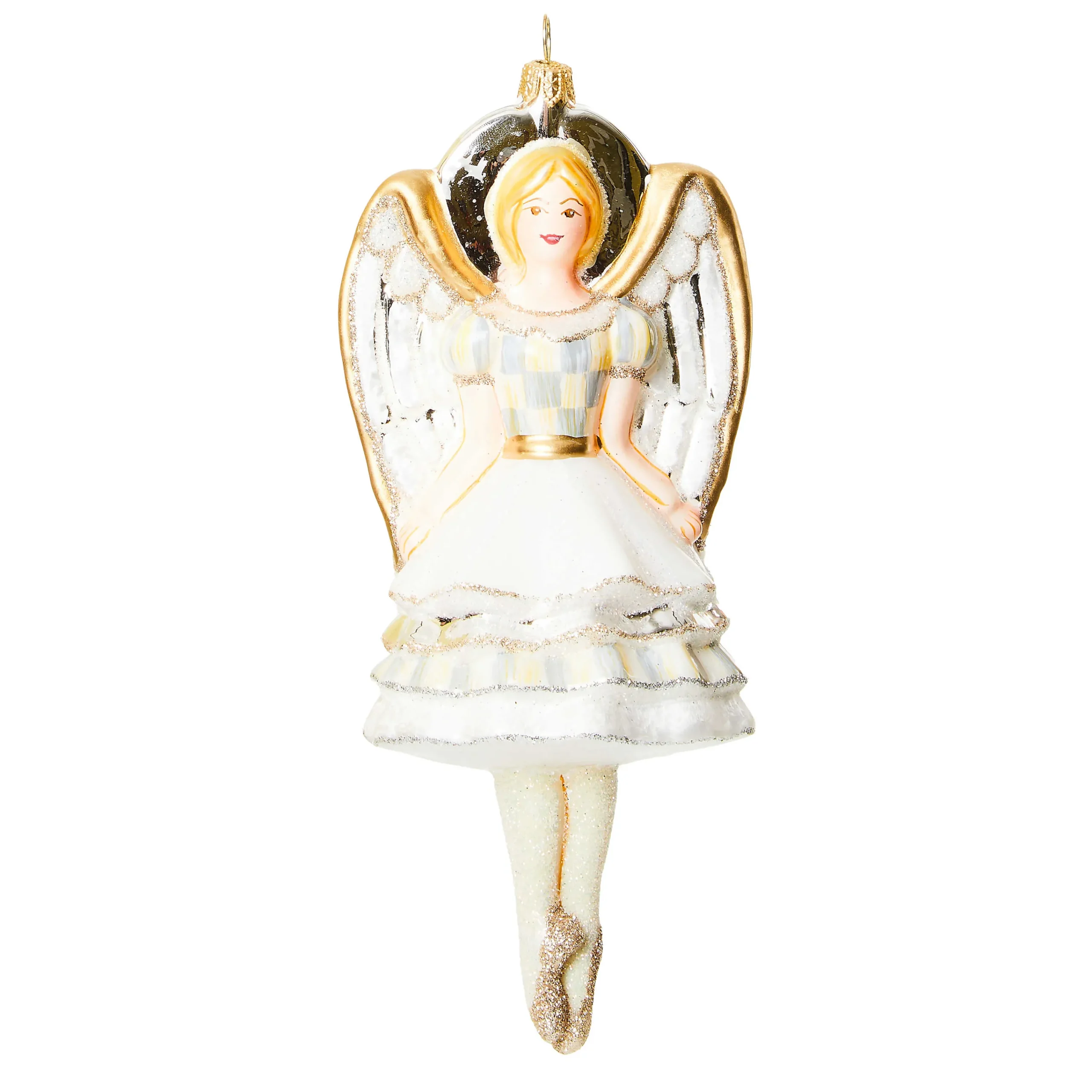 MacKenzie-Childs Crystal Palace Angel Glass Ornament| Holiday