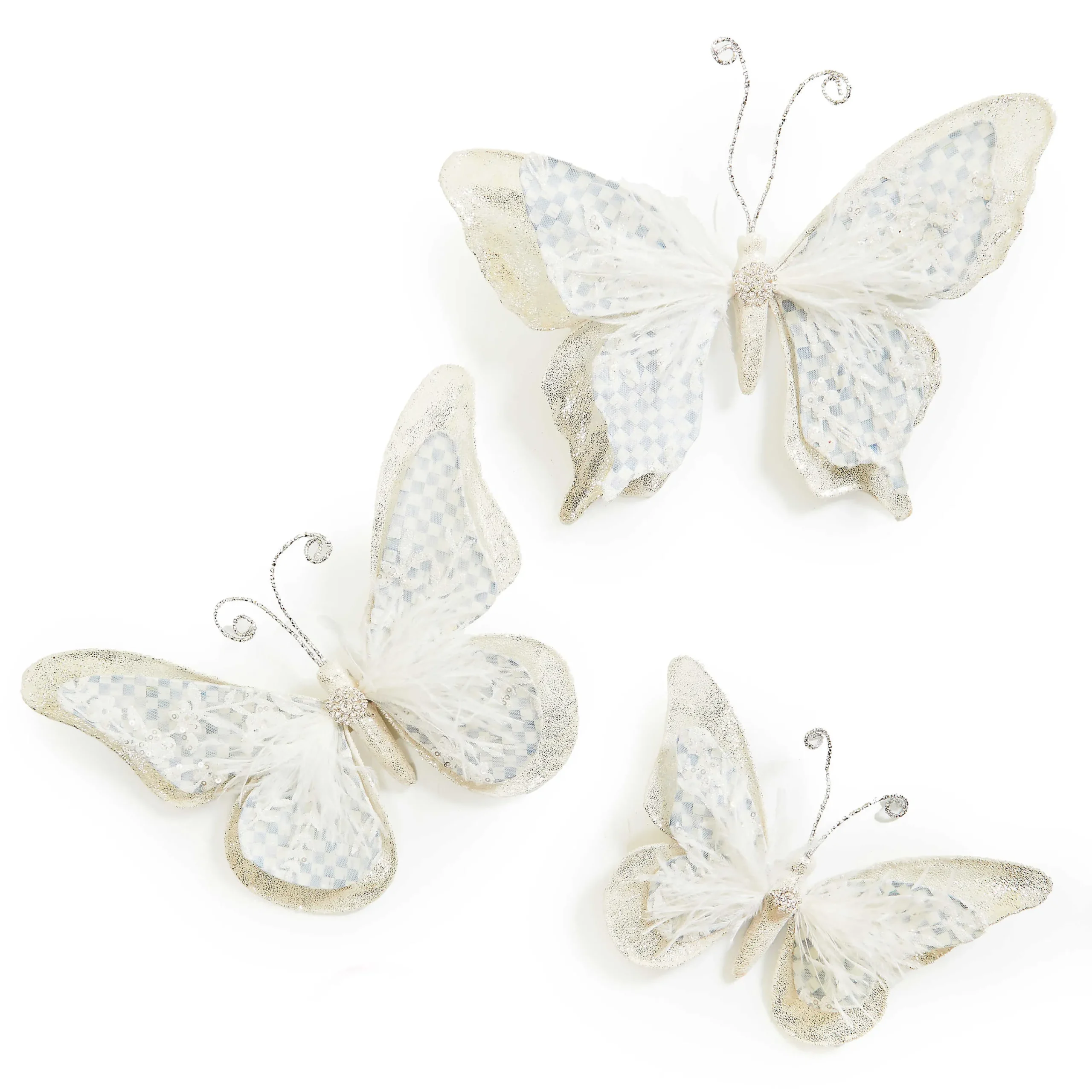 MacKenzie-Childs Crystal Palace Butterfly Clips, Set of 3| Finishing Touches