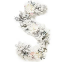 MacKenzie-Childs Crystal Palace Illuminated White Garland| Greenery & Florals|Room Accents