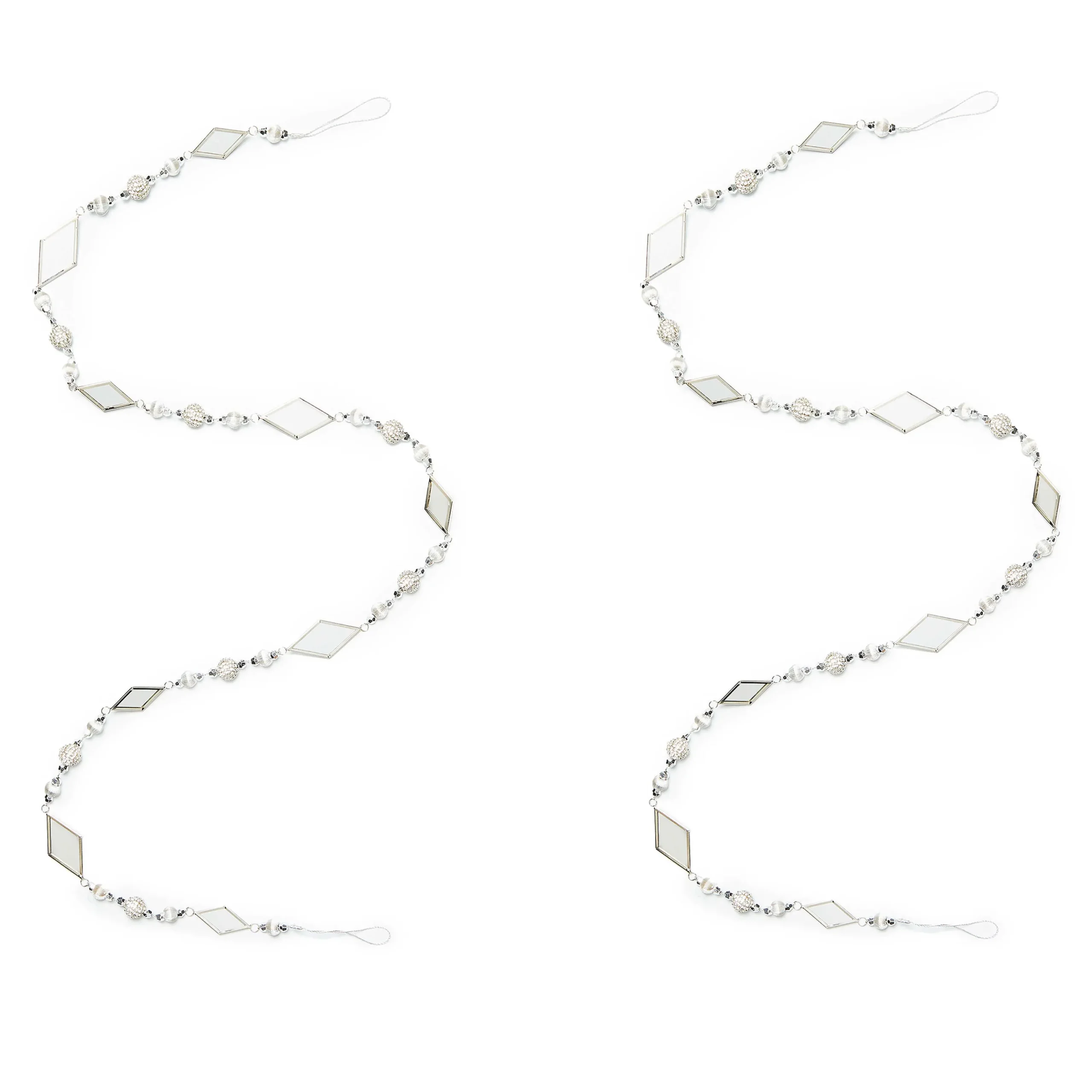 MacKenzie-Childs Crystal Palace Mirrored Garland, Set of 2| Holiday|Room Accents