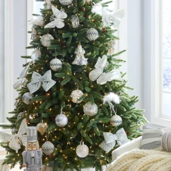MacKenzie-Childs Crystal Palace Pearl Assorted Glass Ornaments, Set of 6| Holiday