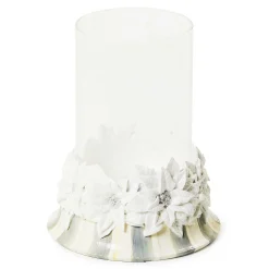 MacKenzie-Childs Crystal Palace Poinsettia Pillar Candle Holder| Candles & Fragrances|Table Accessories