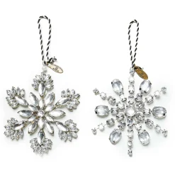 MacKenzie-Childs Crystal Palace Snowflake Ornaments, Set of 2| Holiday