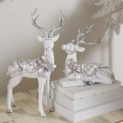 MacKenzie-Childs Crystal Palace Standing White Deer| Room Accents