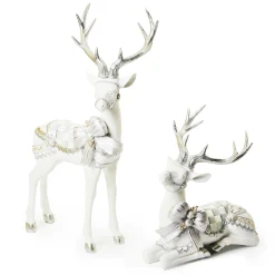 MacKenzie-Childs Crystal Palace Standing White Deer| Room Accents