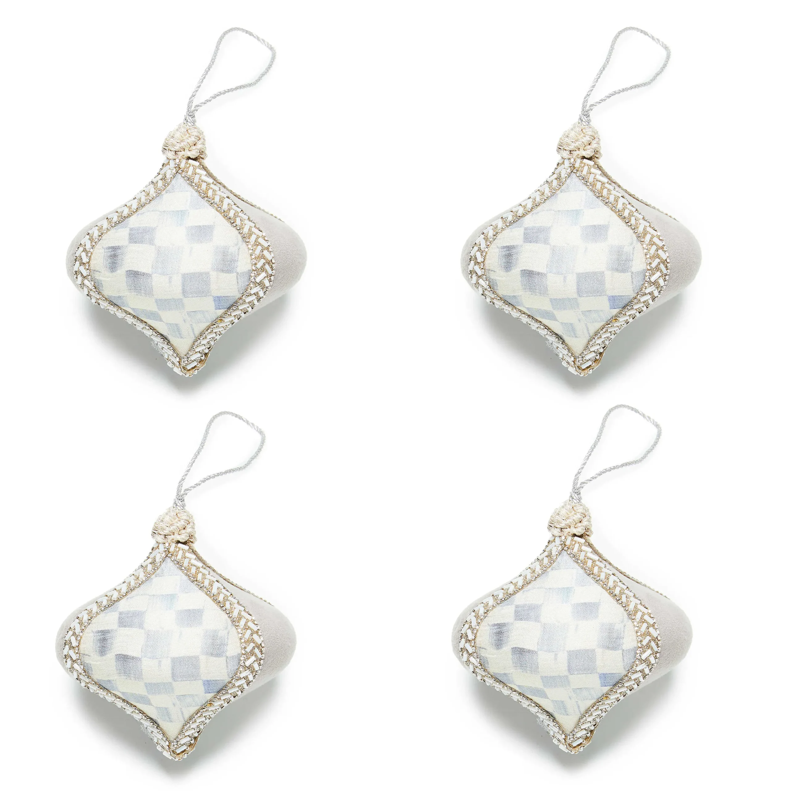 MacKenzie-Childs Crystal Palace Suede Onion Ornaments, Set of 4| Holiday