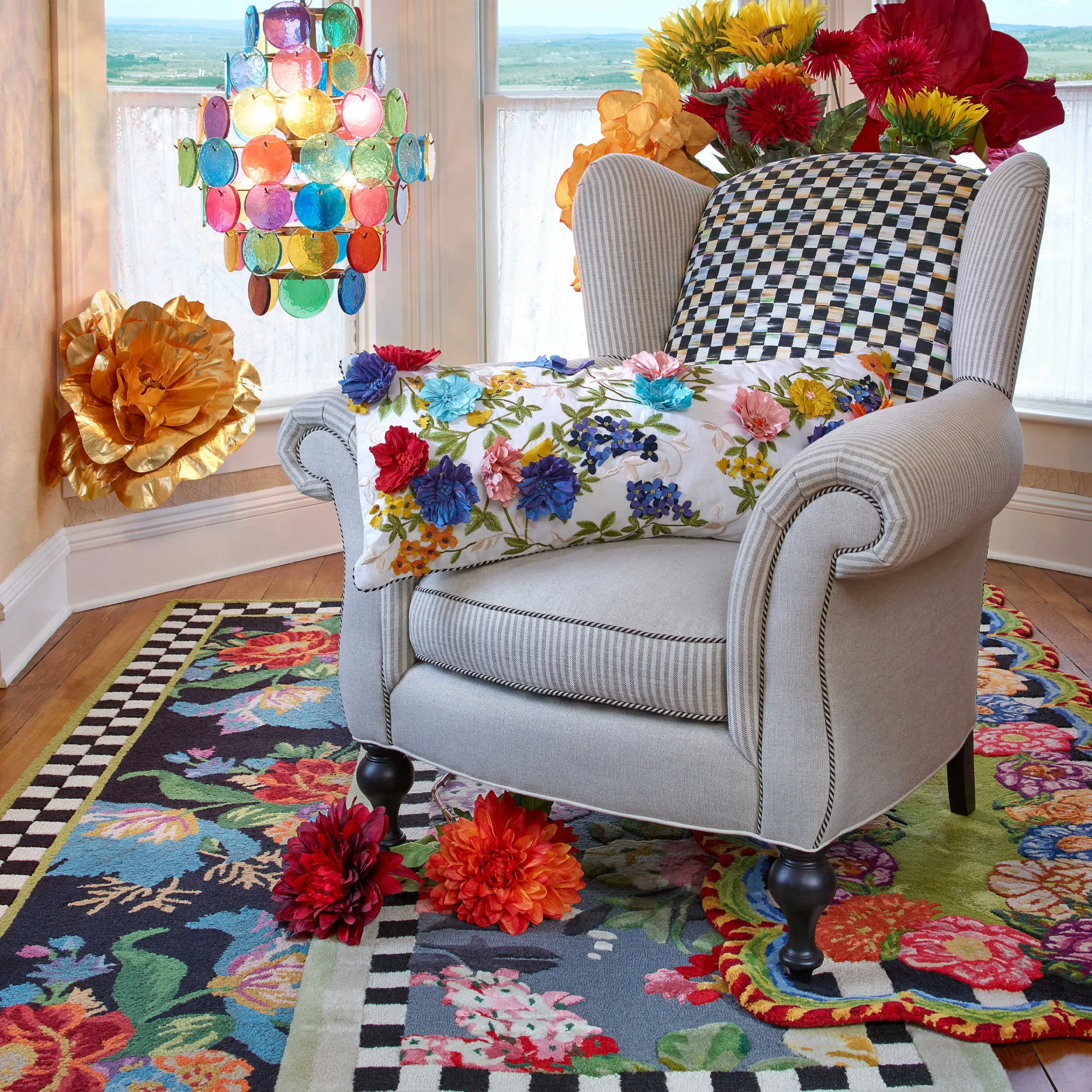 MacKenzie-Childs Cutting Garden 2'8 x 8' Runner| Rugs