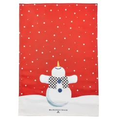 MacKenzie-Childs Dancing Snowman Dish Towel| Holiday|Kitchen & Table Linens