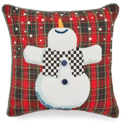 MacKenzie-Childs Dancing Snowman Throw Pillow| Pillows, Throws, & Cushions