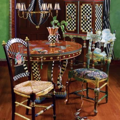 MacKenzie-Childs Dark Flower Basket Side Chair| Dining Room & Kitchen