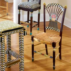 MacKenzie-Childs Dark Flower Basket Side Chair| Dining Room & Kitchen