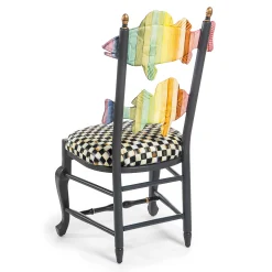 MacKenzie-Childs Dark Rainbow Fish Chair| Dining Room & Kitchen