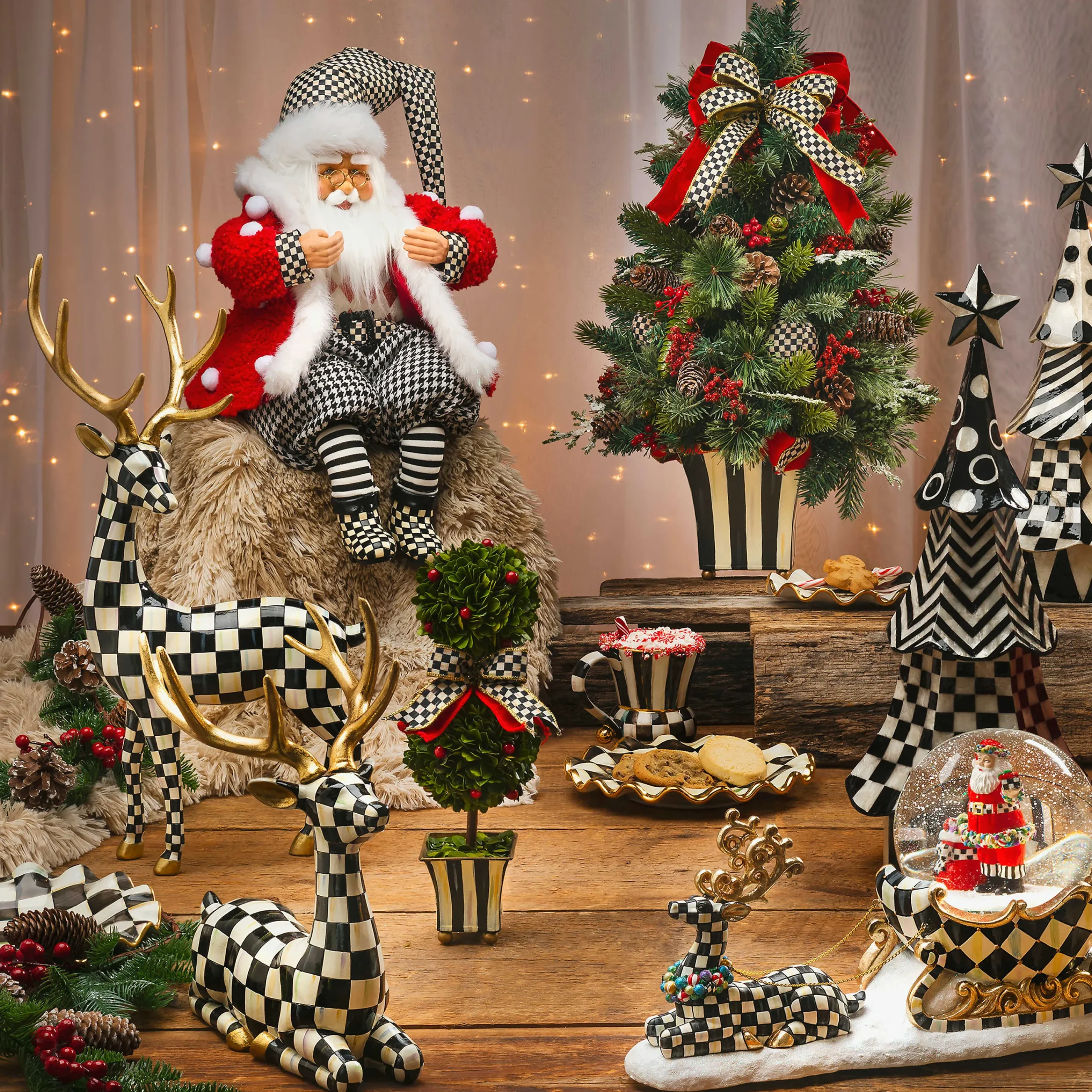 MacKenzie-Childs Dashing Through the Snow Globe| Holiday|Room Accents