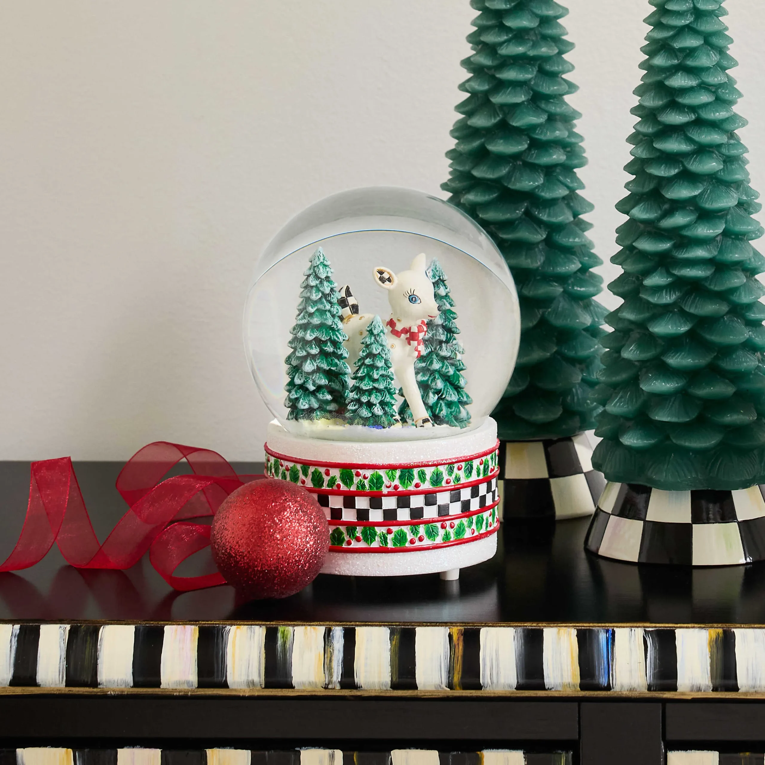 MacKenzie-Childs Deary Deer Snow Globe| Room Accents