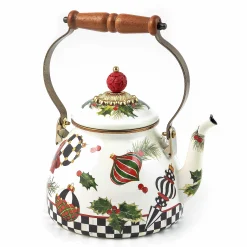 MacKenzie-Childs Deck the Halls 2 Quart Tea Kettle| Holiday|Tea Kettles
