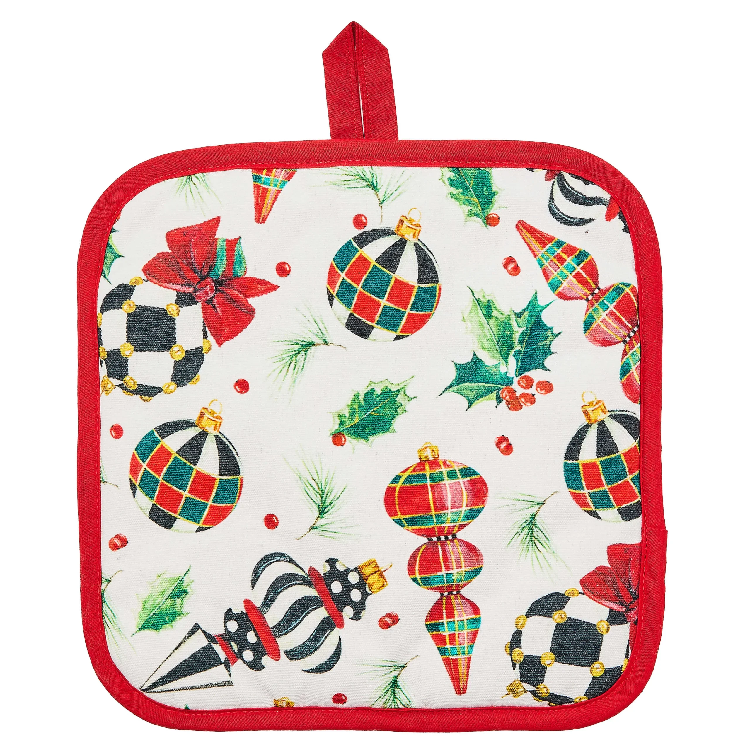 MacKenzie-Childs Deck the Halls Potholder| Holiday|Kitchen & Table Linens