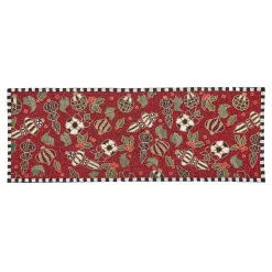 MacKenzie-Childs Deck the Halls Red Beaded Table Runner| Table Accessories|Kitchen & Table Linens