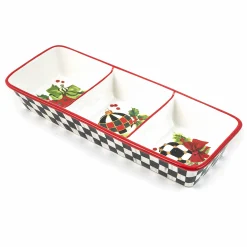 MacKenzie-Childs Deck the Halls Trio| Holiday|Serveware