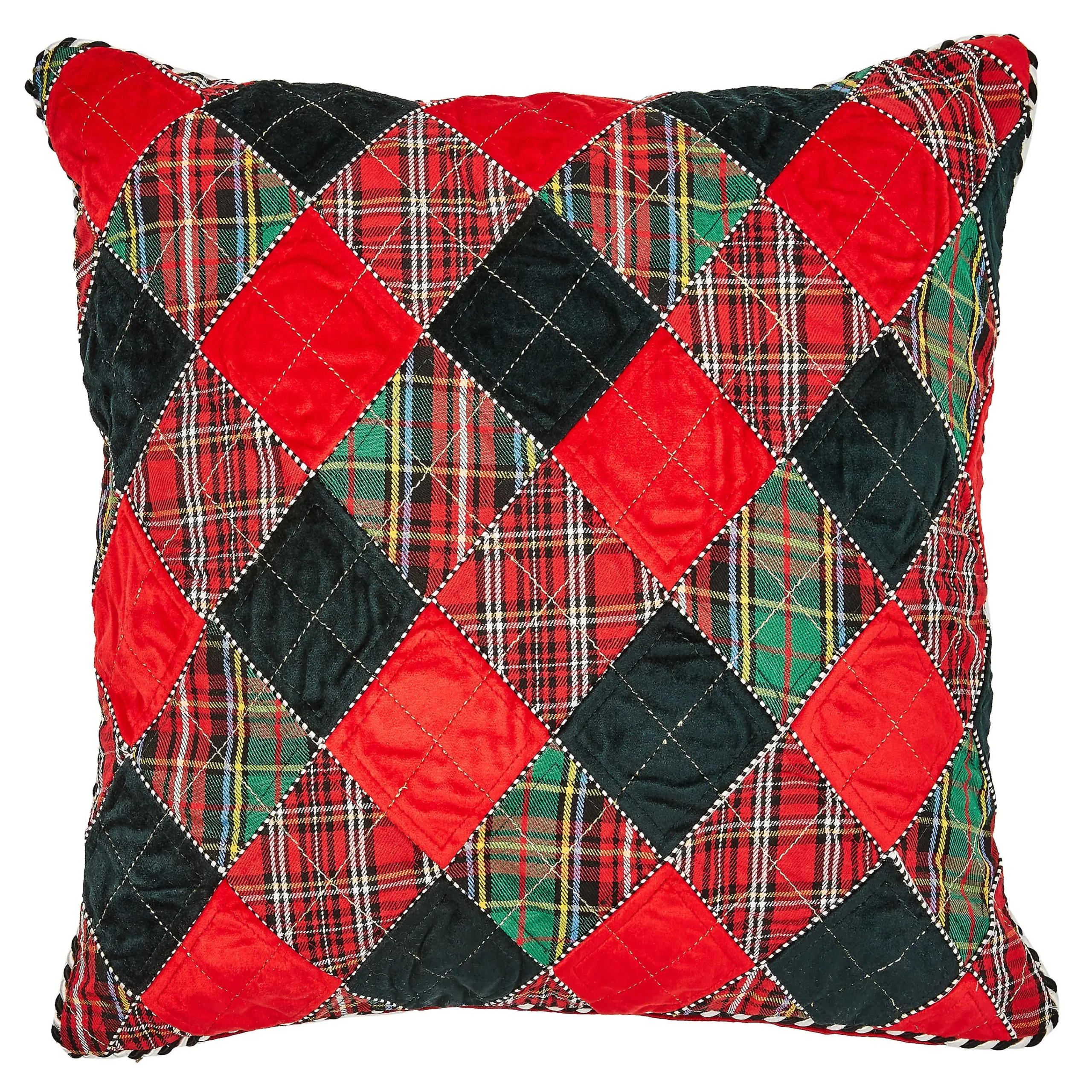 MacKenzie-Childs Diamond Tartan Throw Pillow| Pillows, Throws, & Cushions