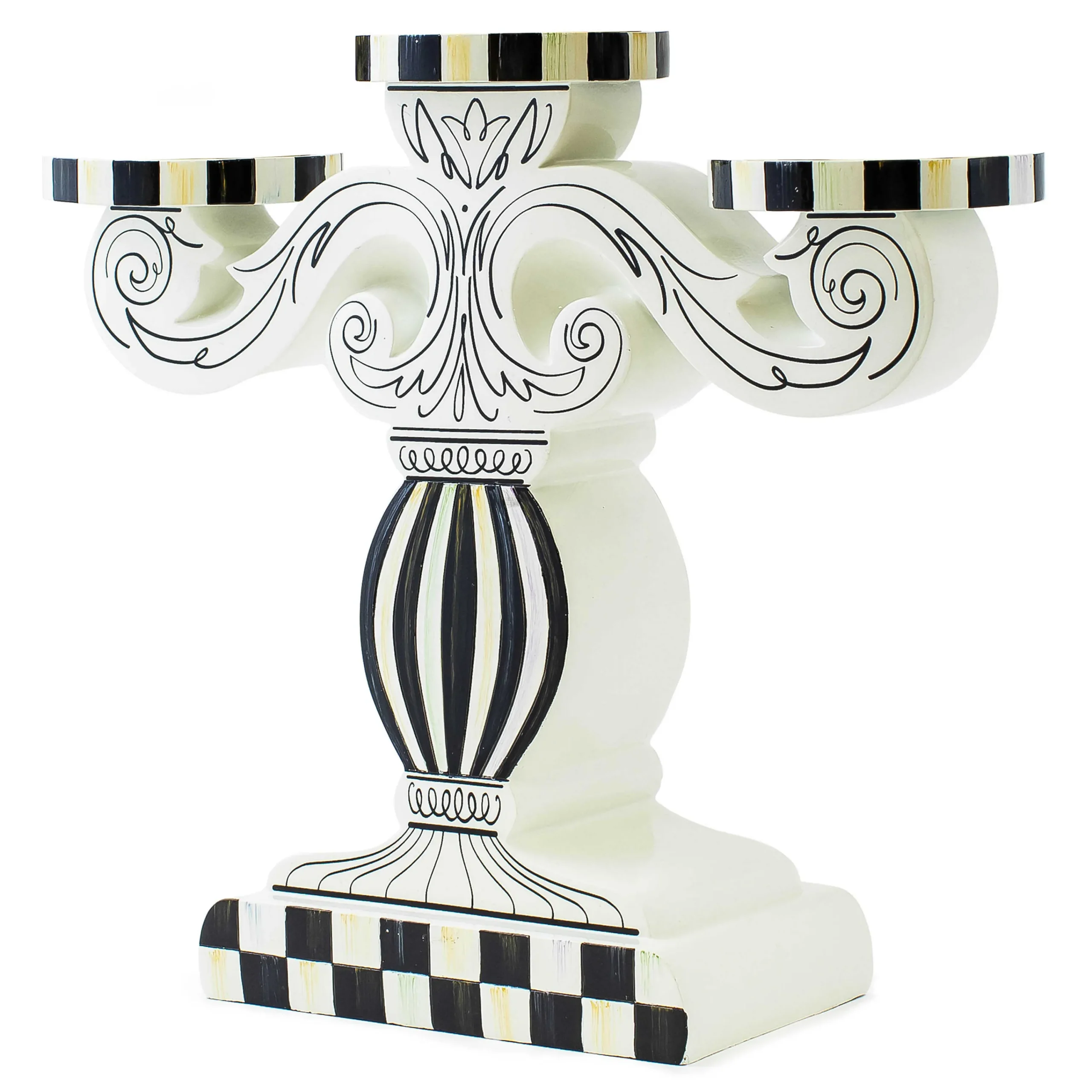 MacKenzie-Childs Doodles Pillar Candelabra| Candles & Fragrances|Room Accents