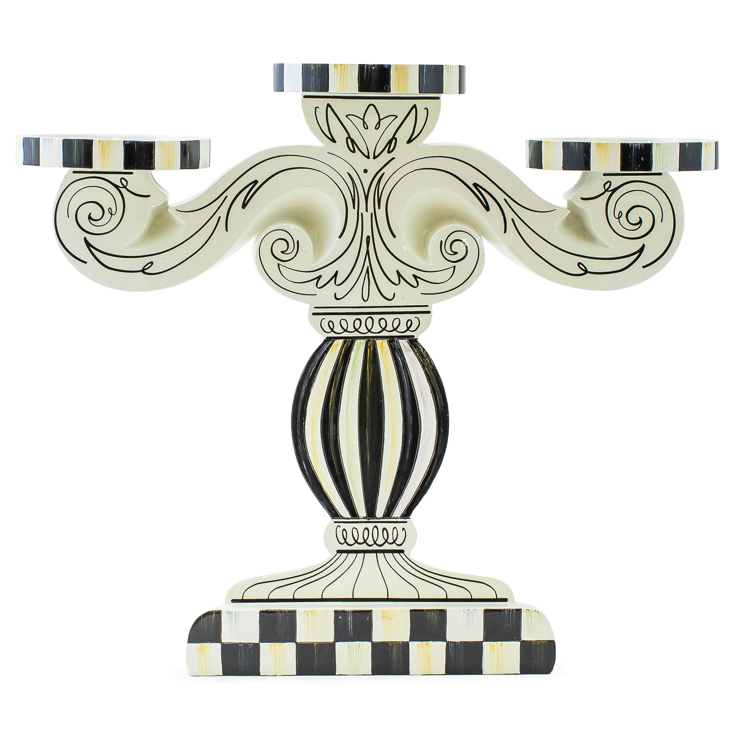 MacKenzie-Childs Doodles Pillar Candelabra| Candles & Fragrances|Room Accents