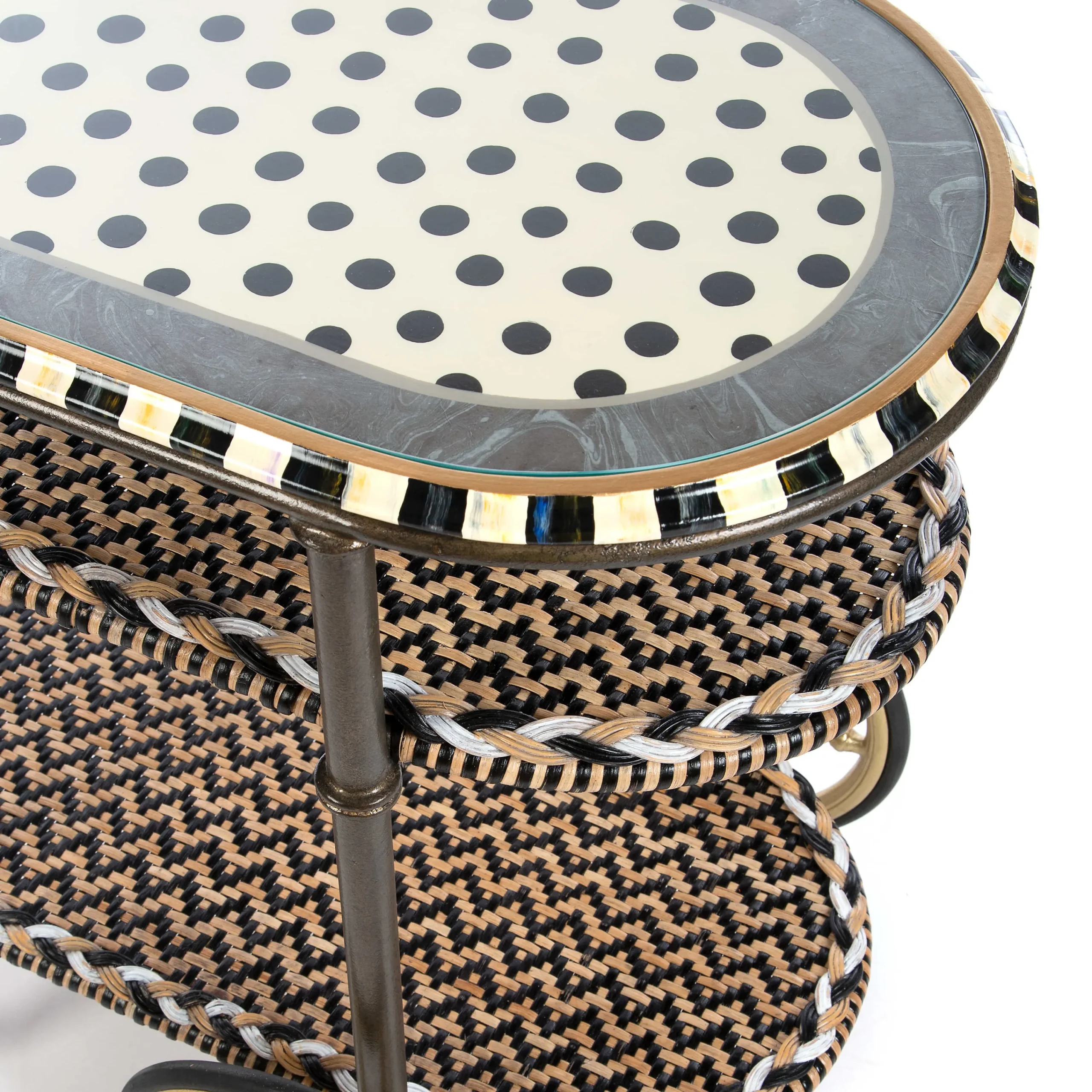 MacKenzie-Childs Dotography Bar Cart| Living Room|Bar Entertaining