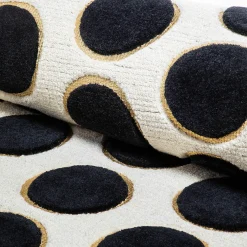 MacKenzie-Childs Dots A Lots Rug - Black - 6' Round| Rugs