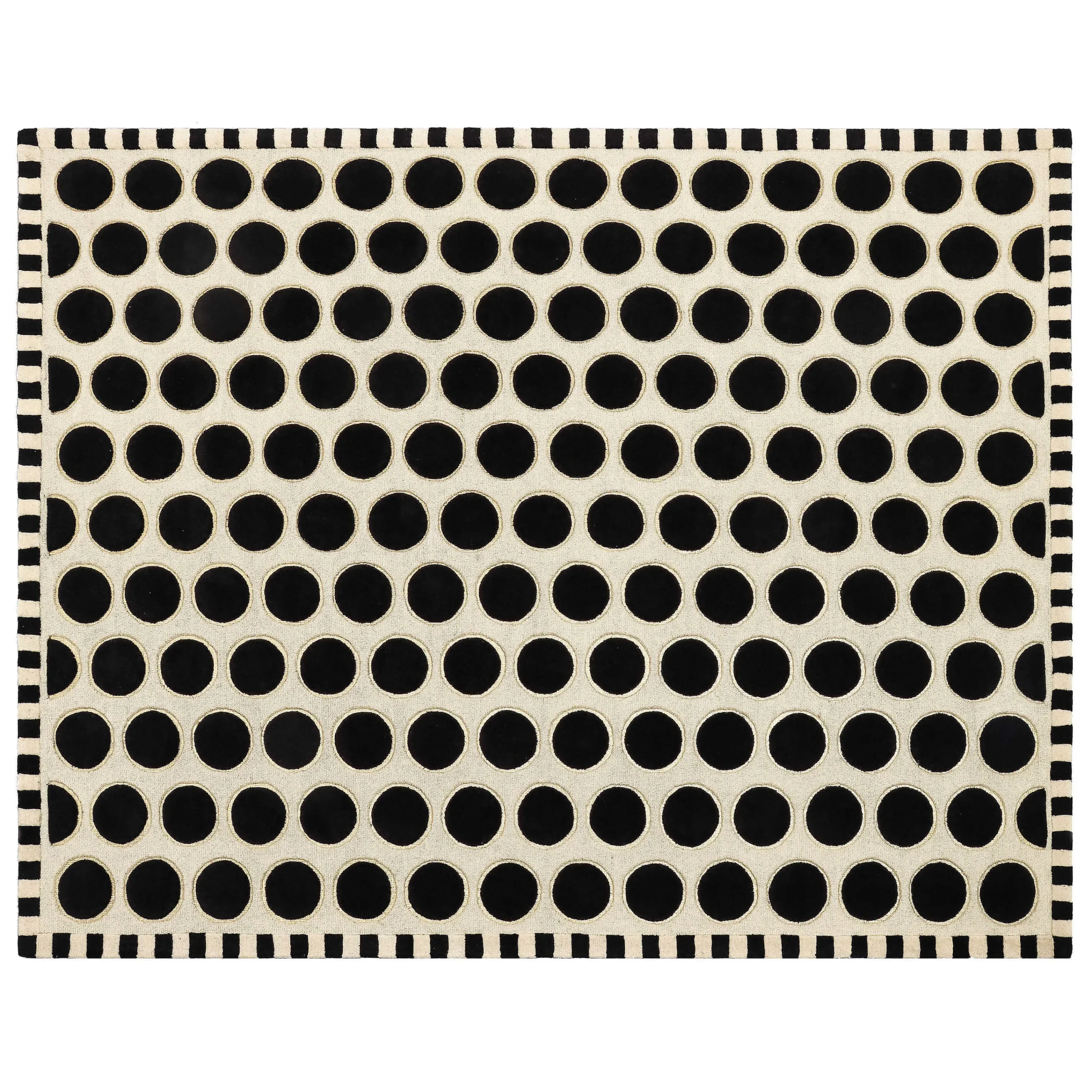 MacKenzie-Childs Dots A Lots Rug - Black - 8' x 10'| Rugs