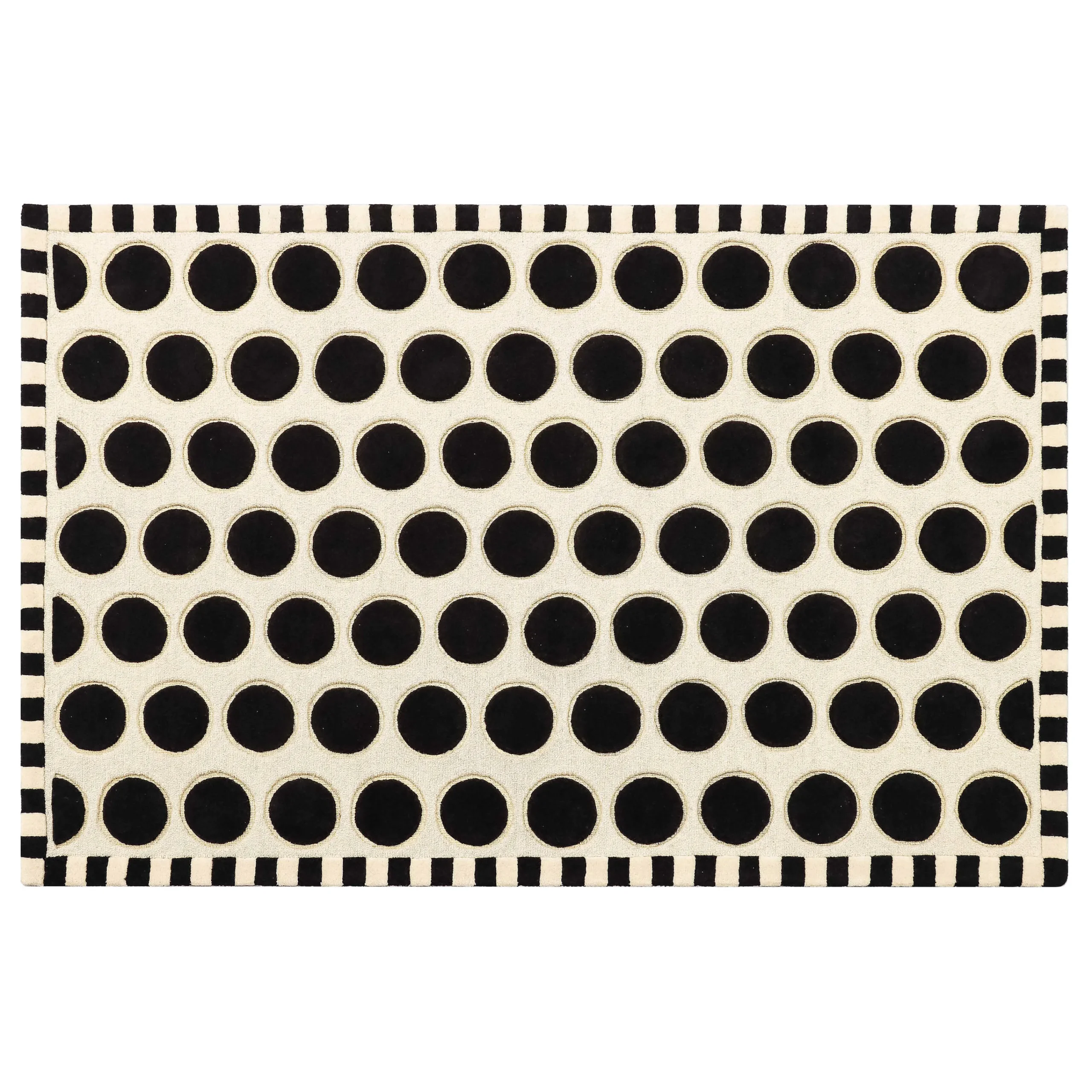 MacKenzie-Childs Dots A Lots Rug - Black - 5' x 8'| Rugs