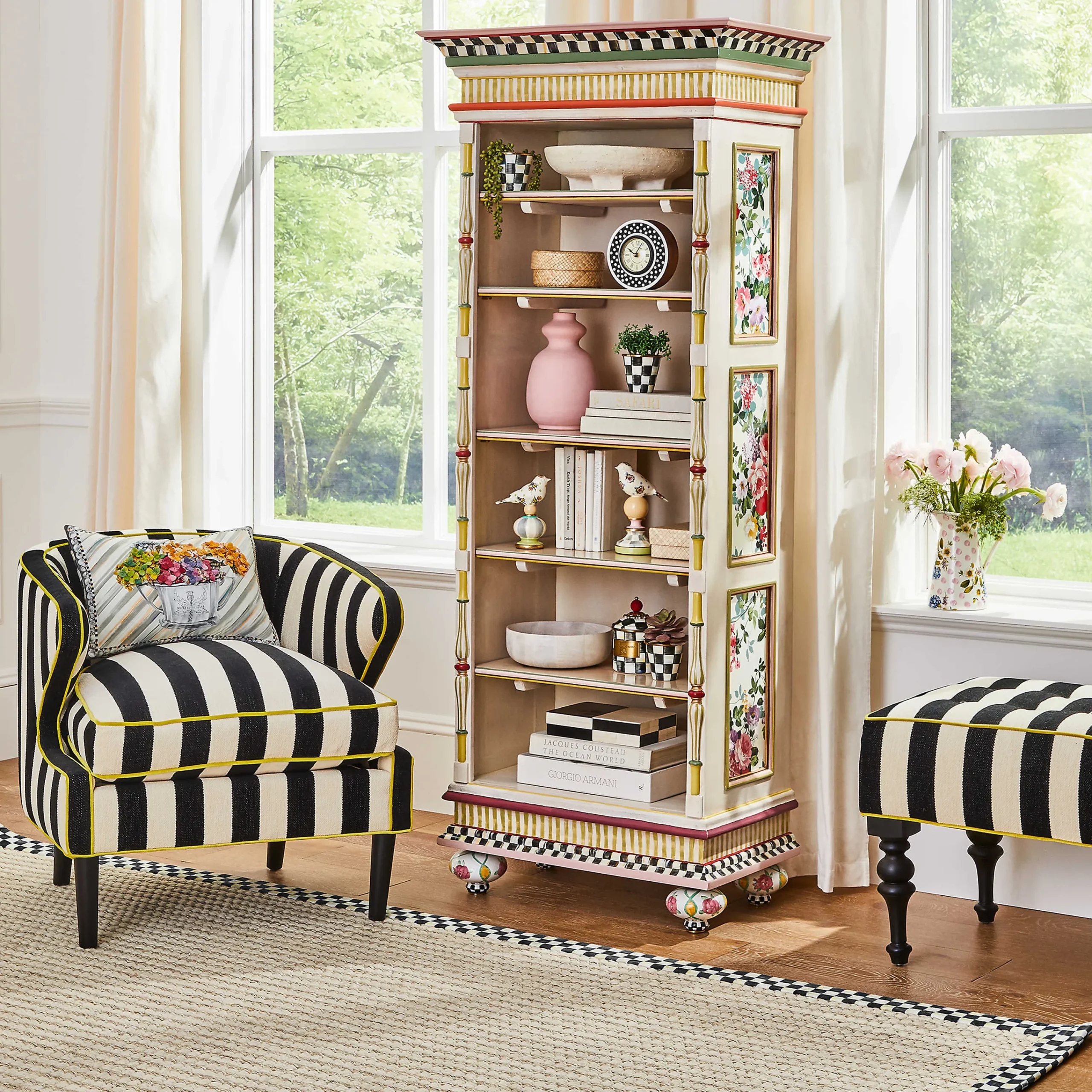 MacKenzie-Childs Dotty Round Desk Clock| Room Accents