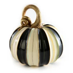 MacKenzie-Childs Elegant Stripe Small Pumpkin| Pumpkins|The Halloween Shop