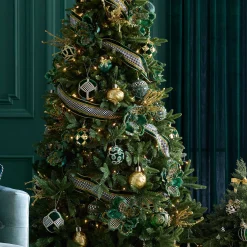 MacKenzie-Childs Emerald Luxe Beaded Ball Ornaments, Set of 3| Holiday