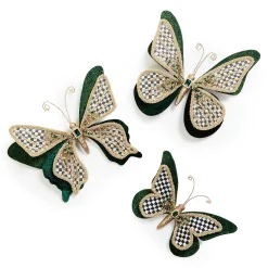 MacKenzie-Childs Emerald Luxe Butterfly Clips, Set of 3| Finishing Touches
