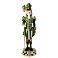 MacKenzie-Childs Emerald Luxe Castle Guard Nutcracker| Room Accents