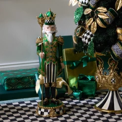 MacKenzie-Childs Emerald Luxe Castle Guard Nutcracker| Room Accents