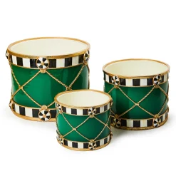 MacKenzie-Childs Emerald Luxe Drum| Holiday|Room Accents