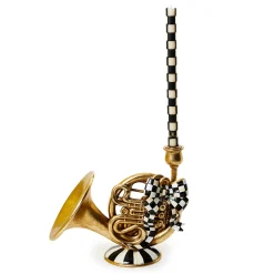 MacKenzie-Childs Emerald Luxe French Horn Candle Holder| Holiday|Candles & Fragrances