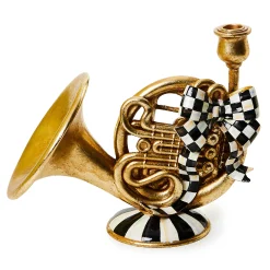 MacKenzie-Childs Emerald Luxe French Horn Candle Holder| Holiday|Candles & Fragrances