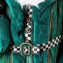 MacKenzie-Childs Emerald Luxe Large Santa with Gifts| Holiday|Room Accents