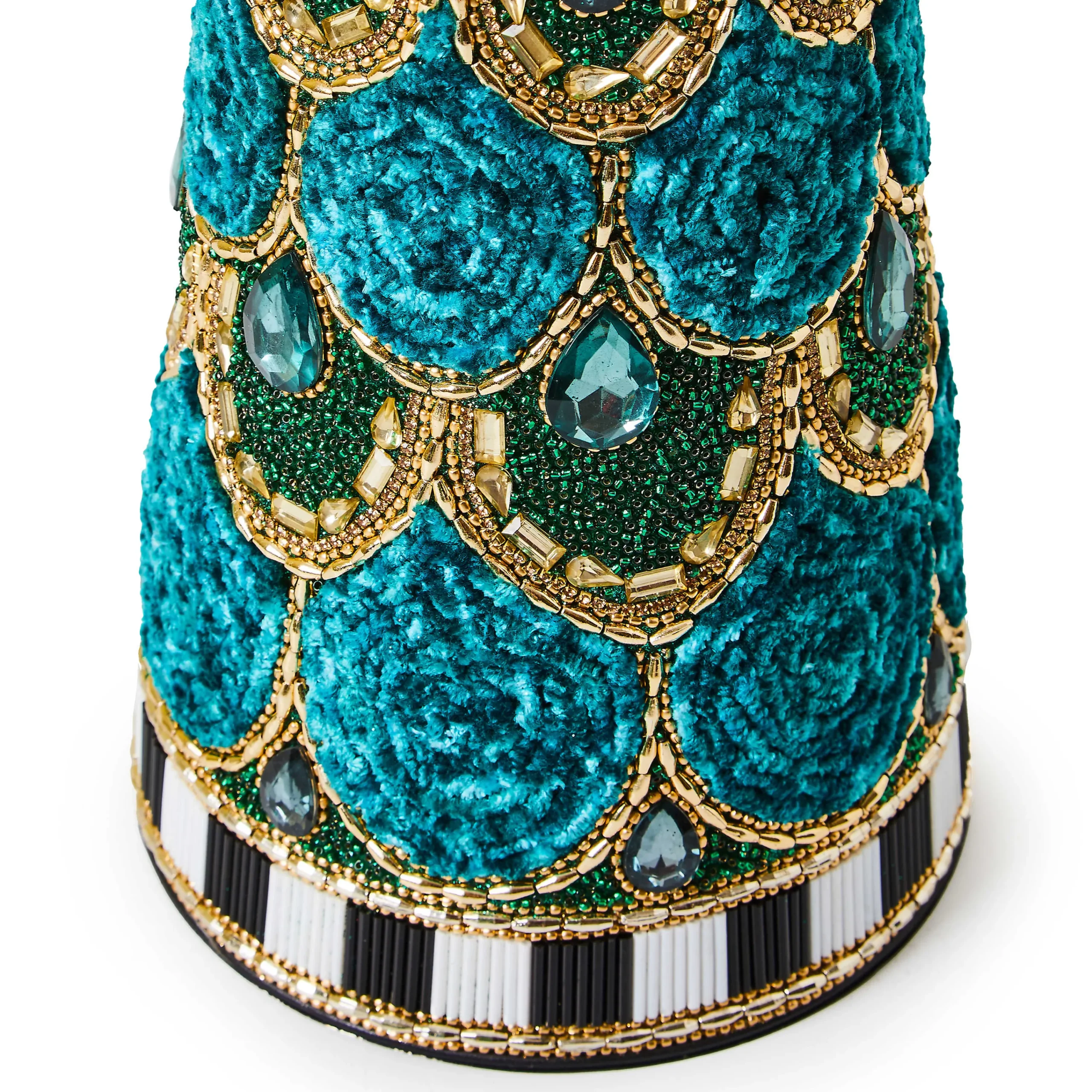 MacKenzie-Childs Emerald Luxe Medium Beaded Cone Tree| Room Accents