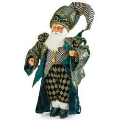 MacKenzie-Childs Emerald Luxe Santa| Holiday|Room Accents