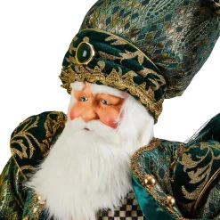 MacKenzie-Childs Emerald Luxe Santa| Holiday|Room Accents